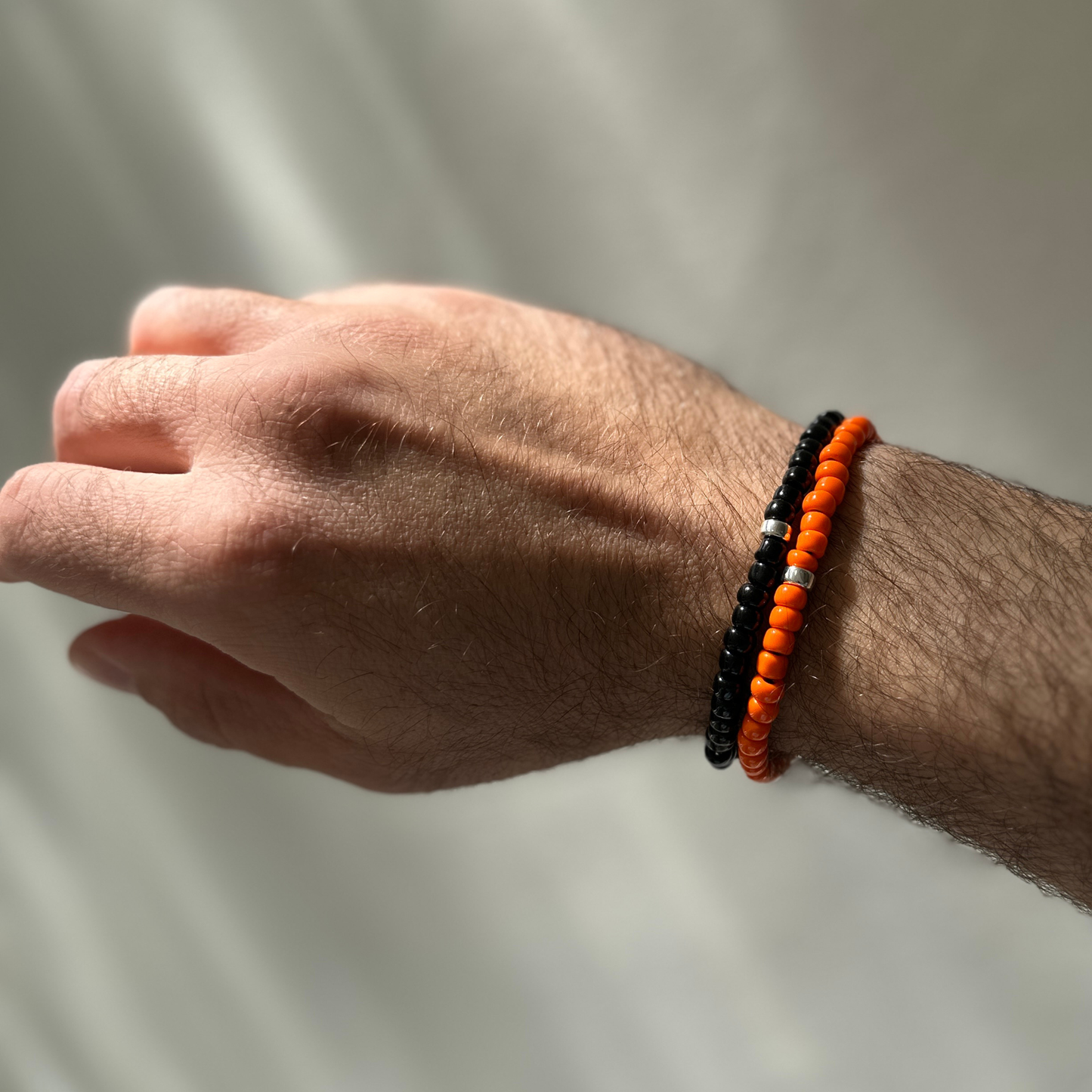One Silver / Orange Glass