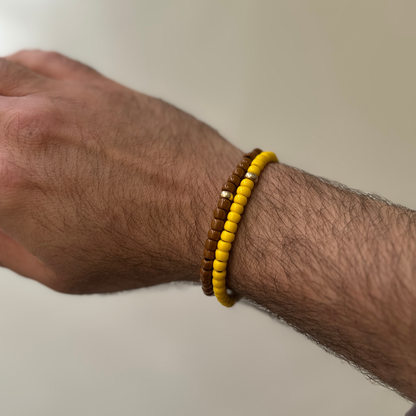One Gold / Brown Glass