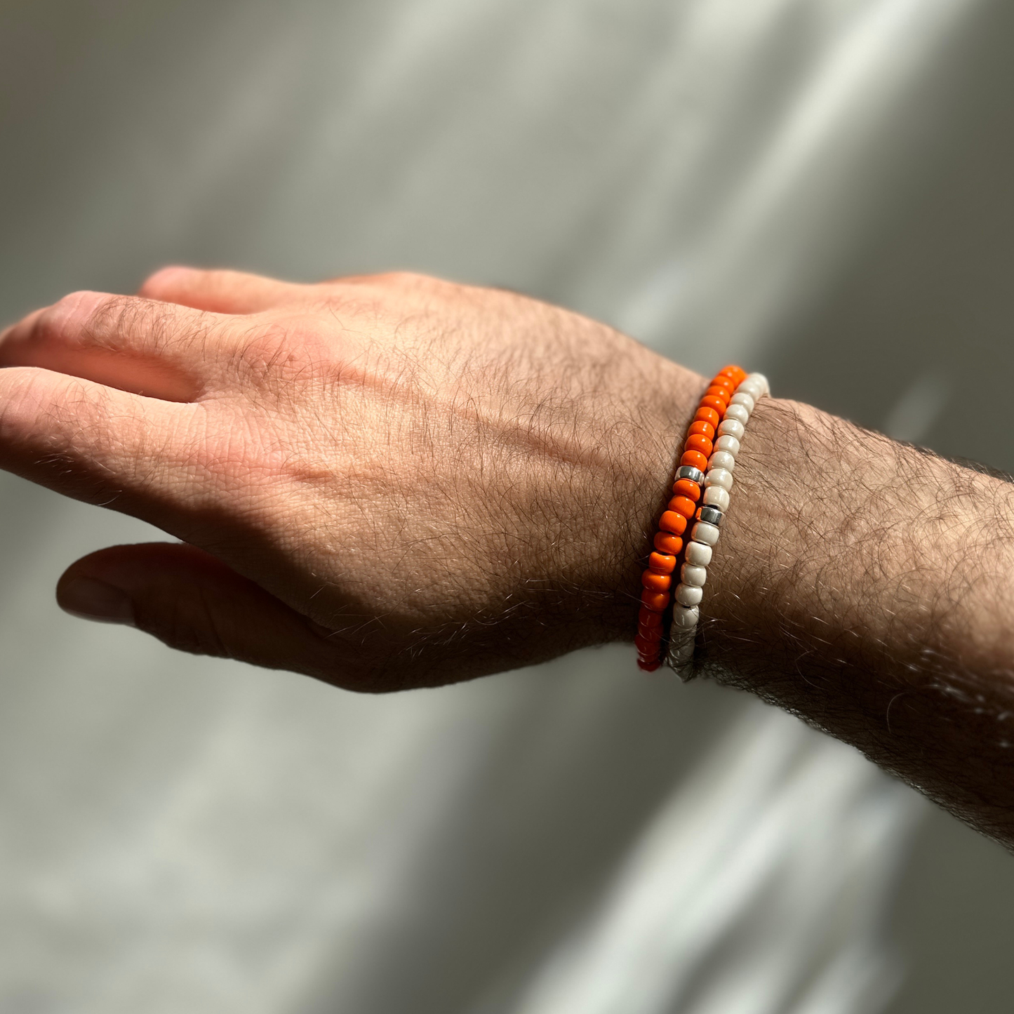 One Silver / Orange Glass