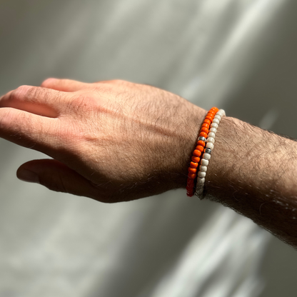 One Silver / Orange Glass