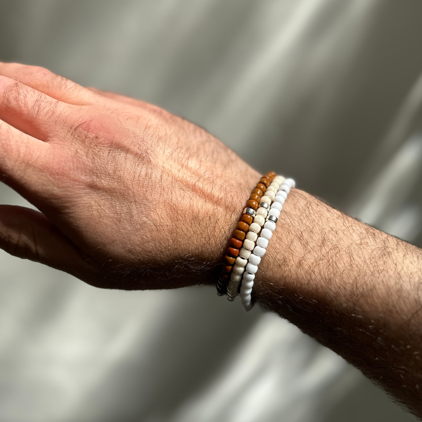 One Silver / Brown Glass