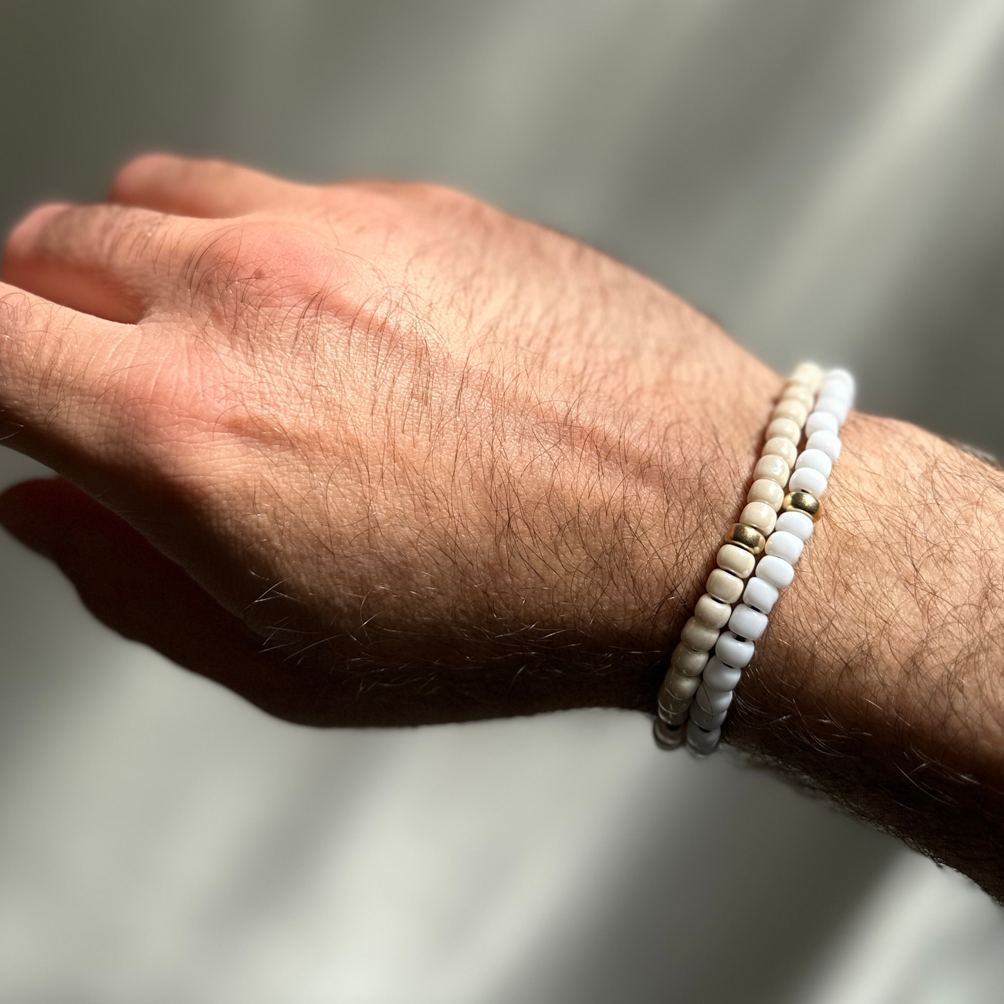 One Gold / White Glass