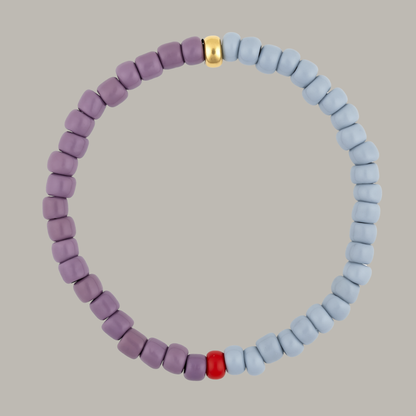 One Gold / Grey & Purple Glass