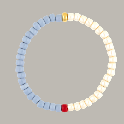 One Gold / Grey & Pearly Glass