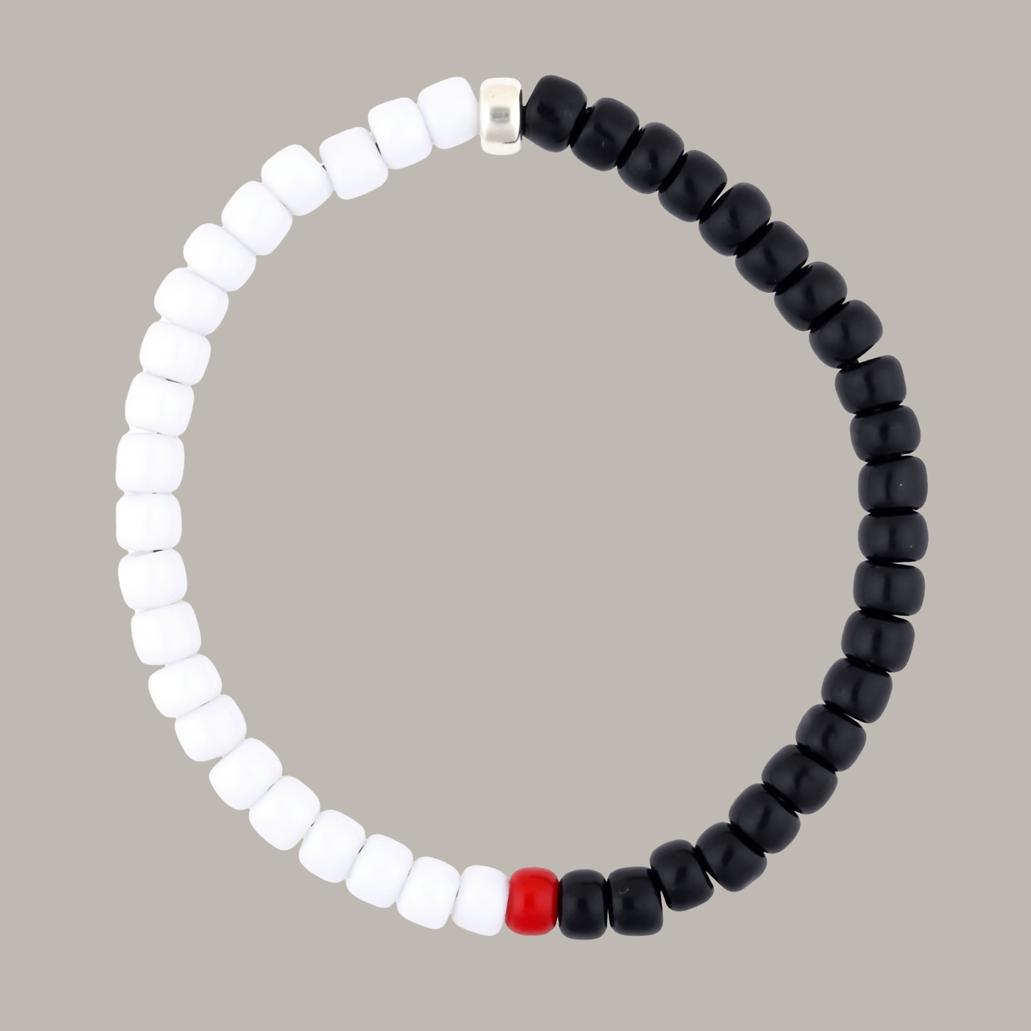One Silver / Black & White Glass