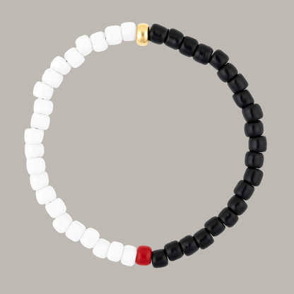 One Gold / Black & White Glass