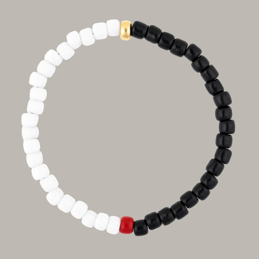 One Gold / Black & White Glass