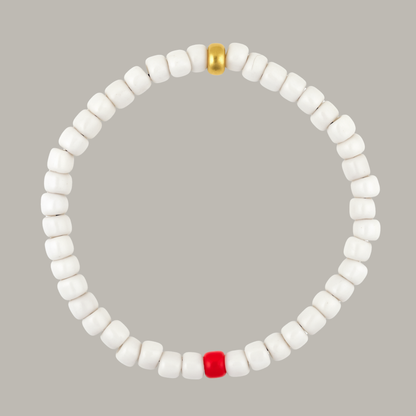 One Gold / White Glass
