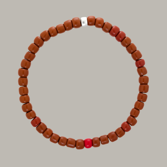 One Silver / Brown Glass