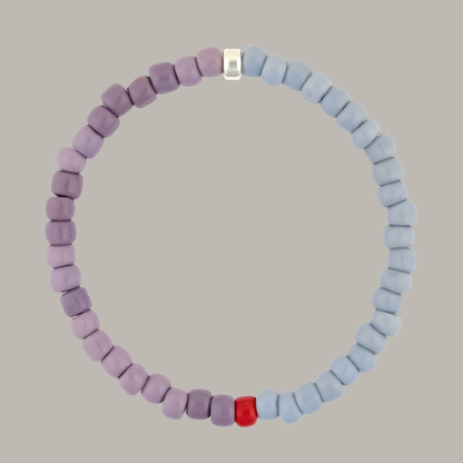 One Silver / Grey & Purple Glass