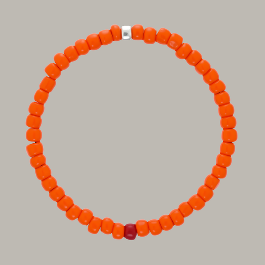 One Silver / Orange Glass