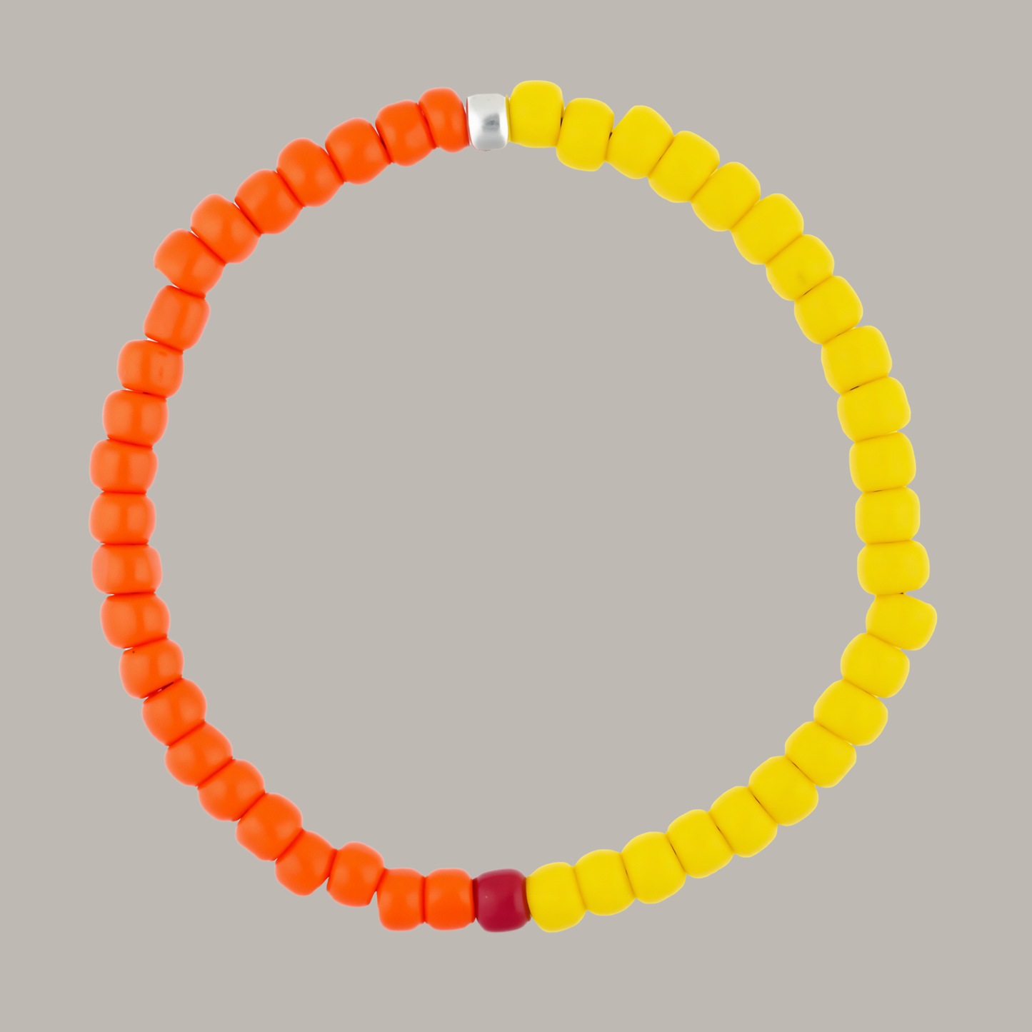 One Silver / Yellow & Orange Glass