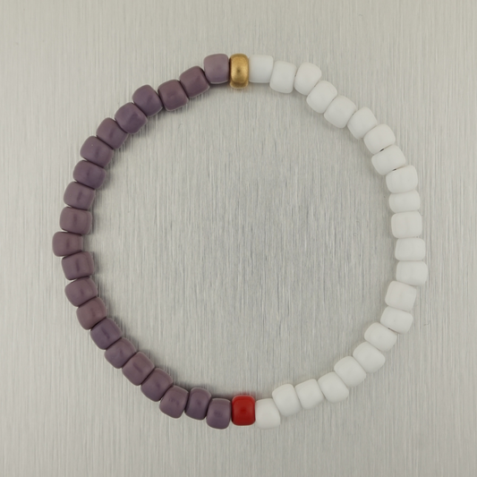 White & Purple Bracelet 003